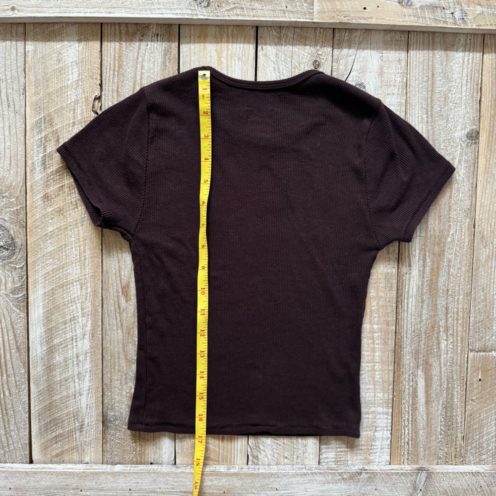 FREE W/ ITEM EQUAL/MORE VALUE BDG Ribbed Plum Baby Tee - Picture 2 of 3